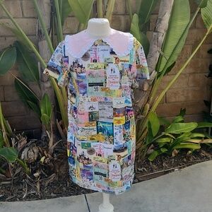 Disney Parks Disney 100 Era Collection Retro Vintage Collared Tunic Dress small